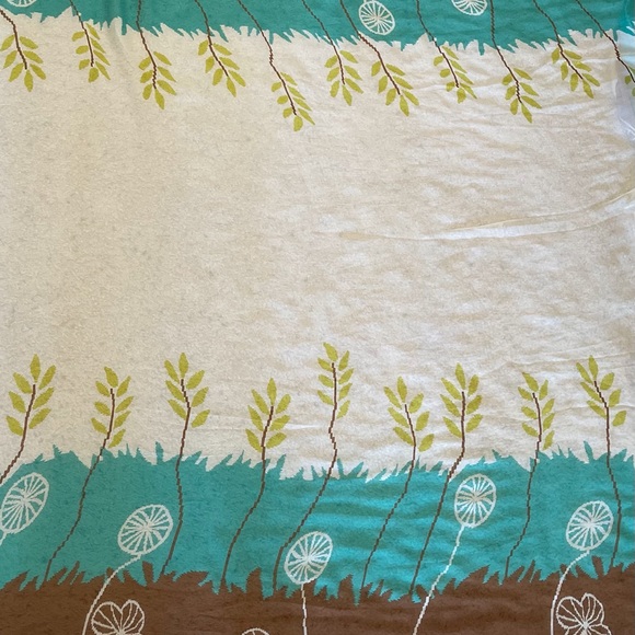 Brown and Green Multicolor Floral Print Sheer Chiffon Fabric - Picture 2 of 2